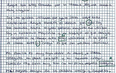 La vida de las palabras: un ejercicio de escritura creativa y reflexión lingüística